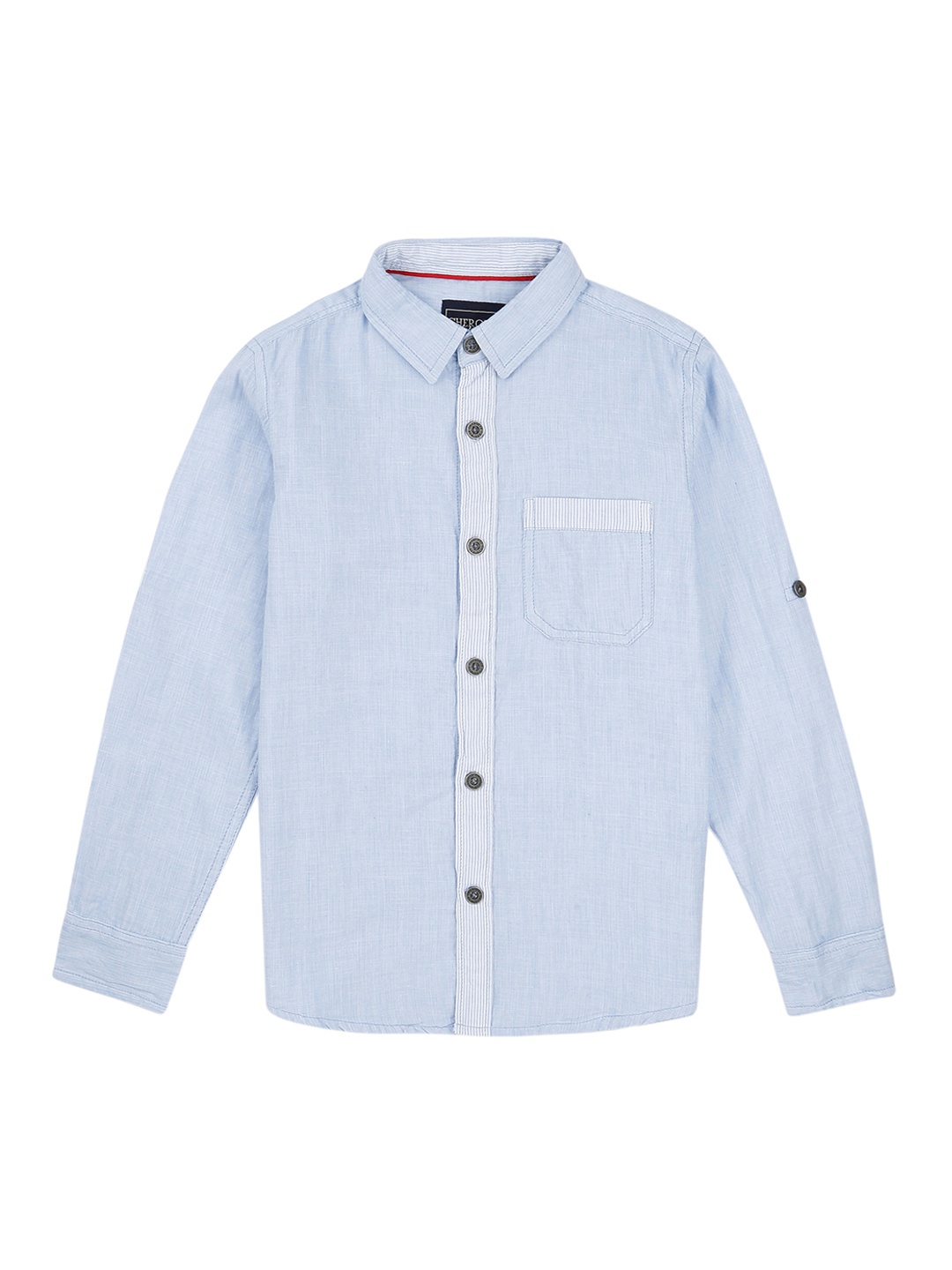 

Cherokee Boys Blue Regular Fit Striped Casual Shirt
