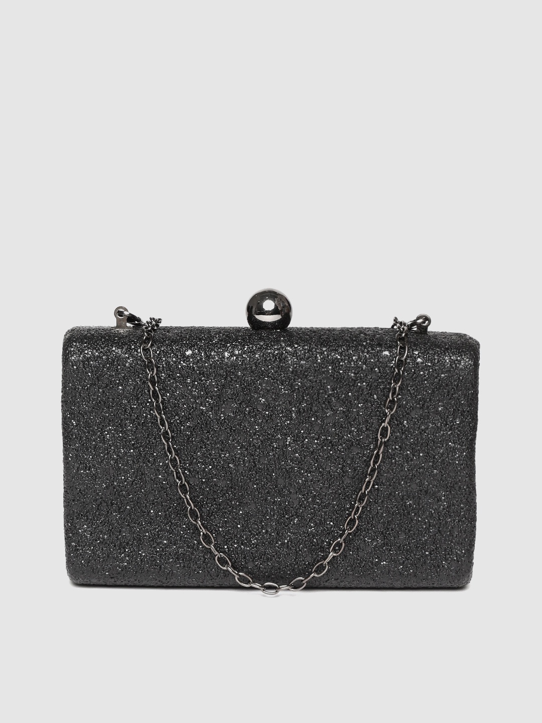 

20Dresses Black Textured Clutch