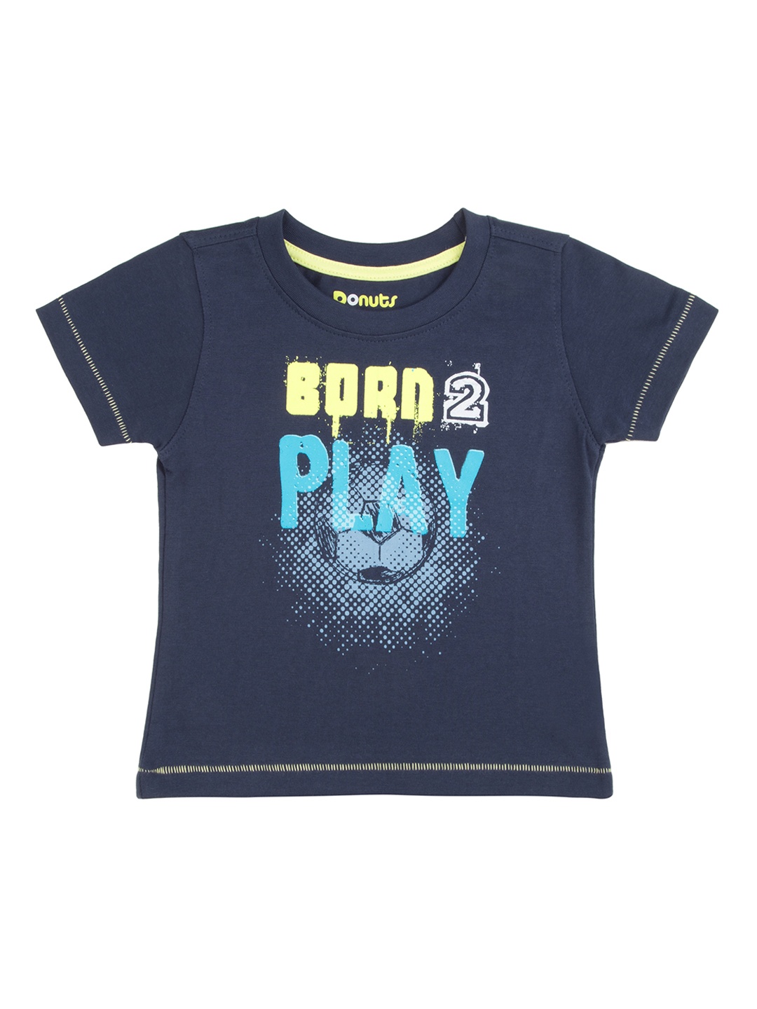 

Donuts Boys Blue Printed Round Neck T-shirt