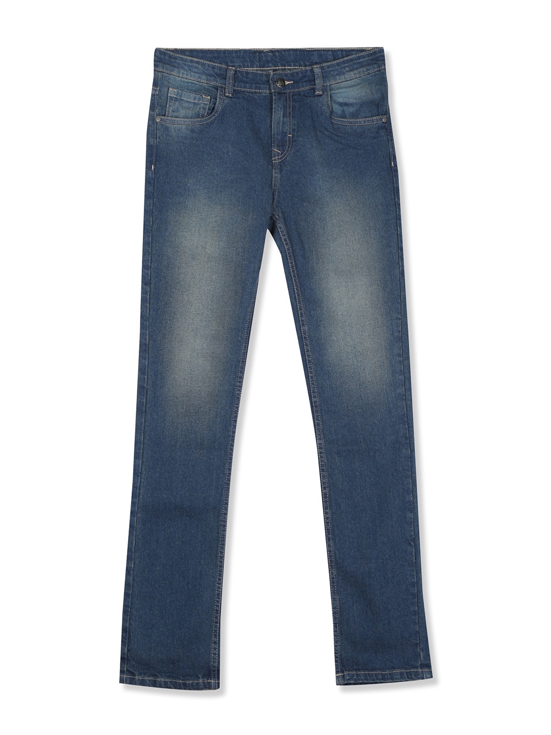 

Flying Machine Boys Navy Blue Skinny Fit Stone Wash Mid-Rise Clean Look Stretchable Jeans