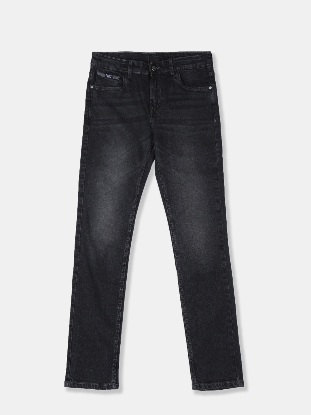 

Flying Machine Boys Black Skinny Fit Mid-Rise Clean Look Stretchable Jeans