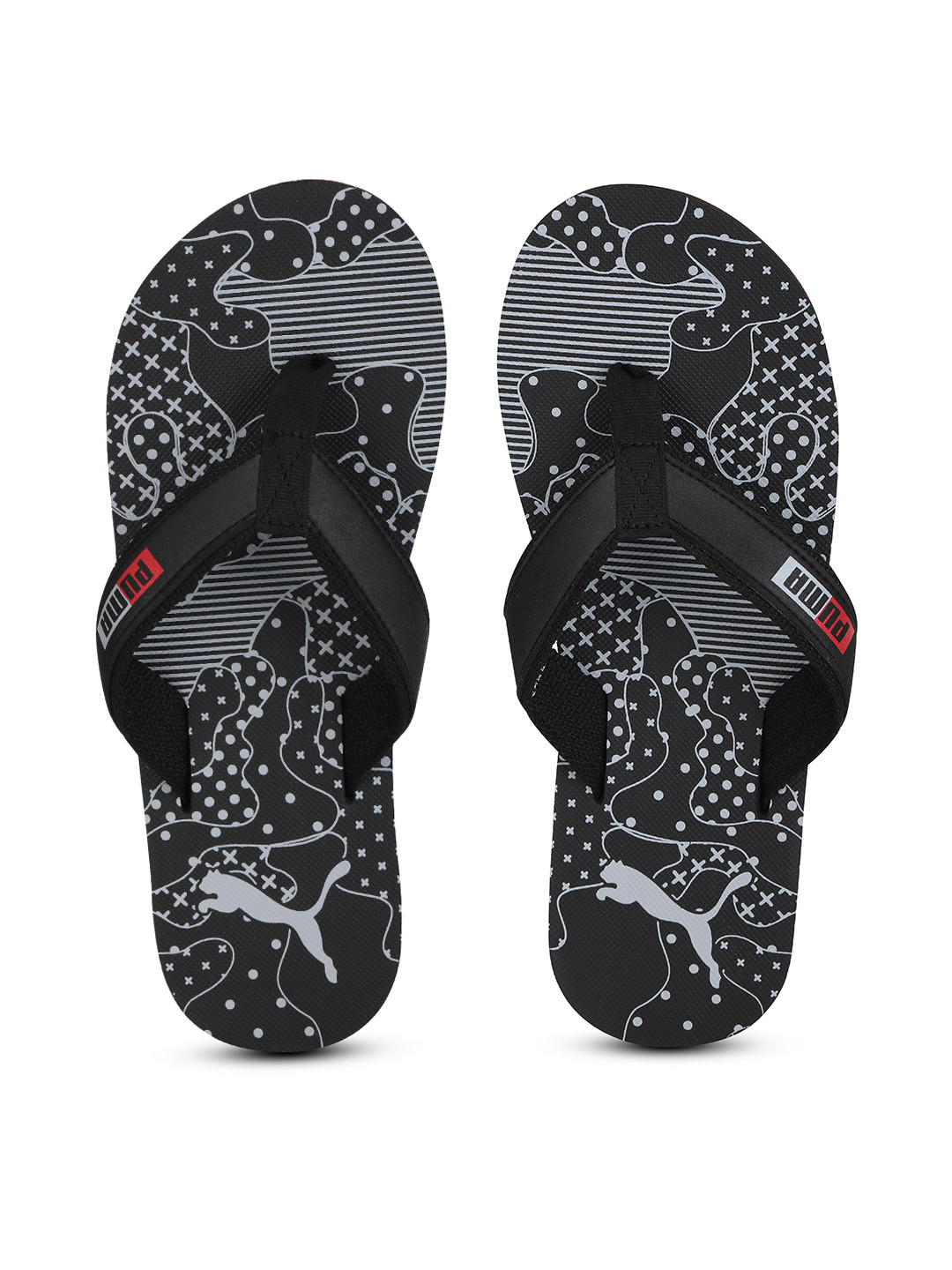 

Puma Women Black White Light Printed Thong Flip-Flops