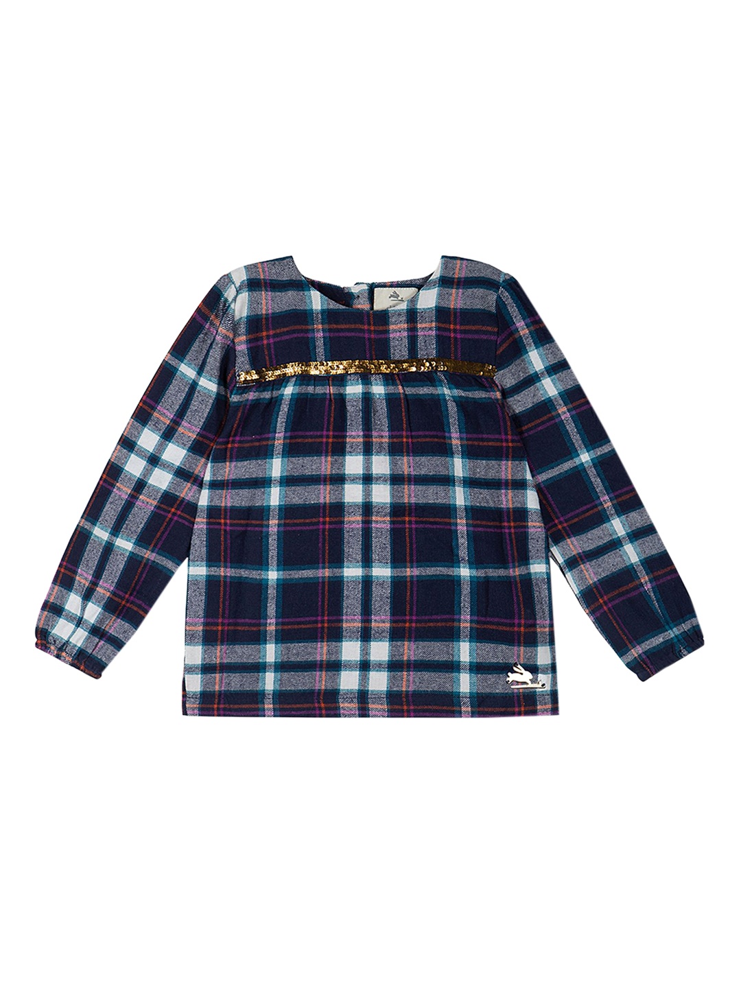

Cherry Crumble Girls Multicoloured Checked Top, Multi