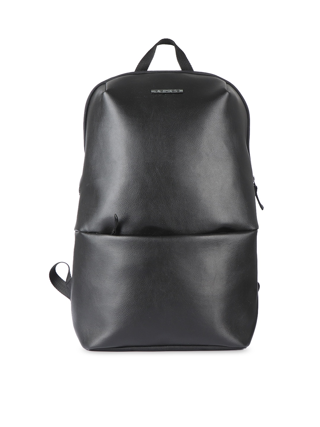 

Police Men Black Solid Leather Backpack