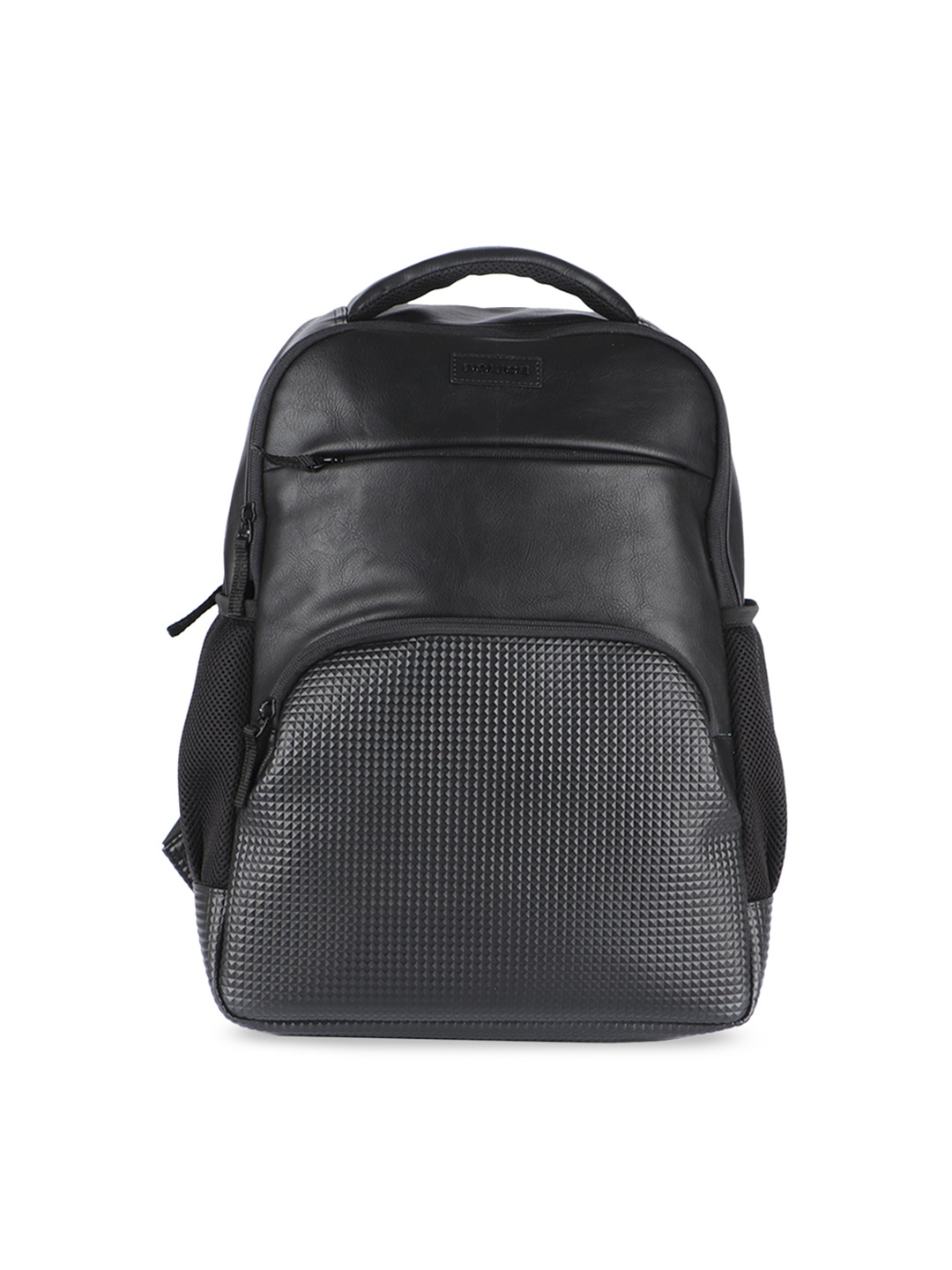 

Police Men Black Textured Trento Armo Delta Leather Backpack