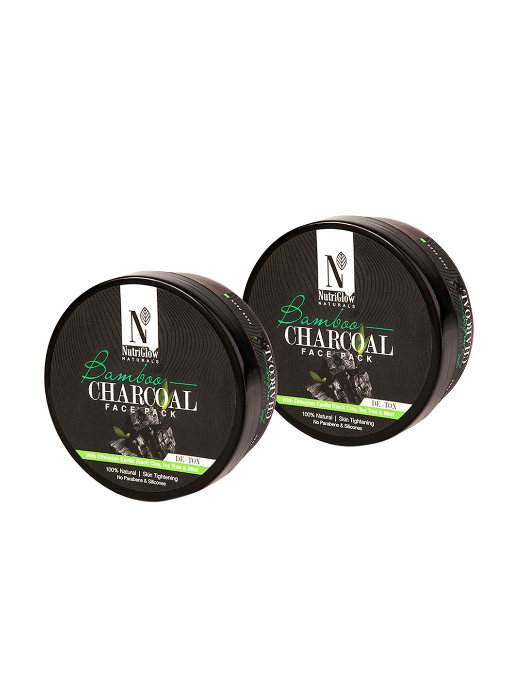 

NutriGlow Unisex Pack Of 2 Bamboo Charcoal Face Pack 200 g Each