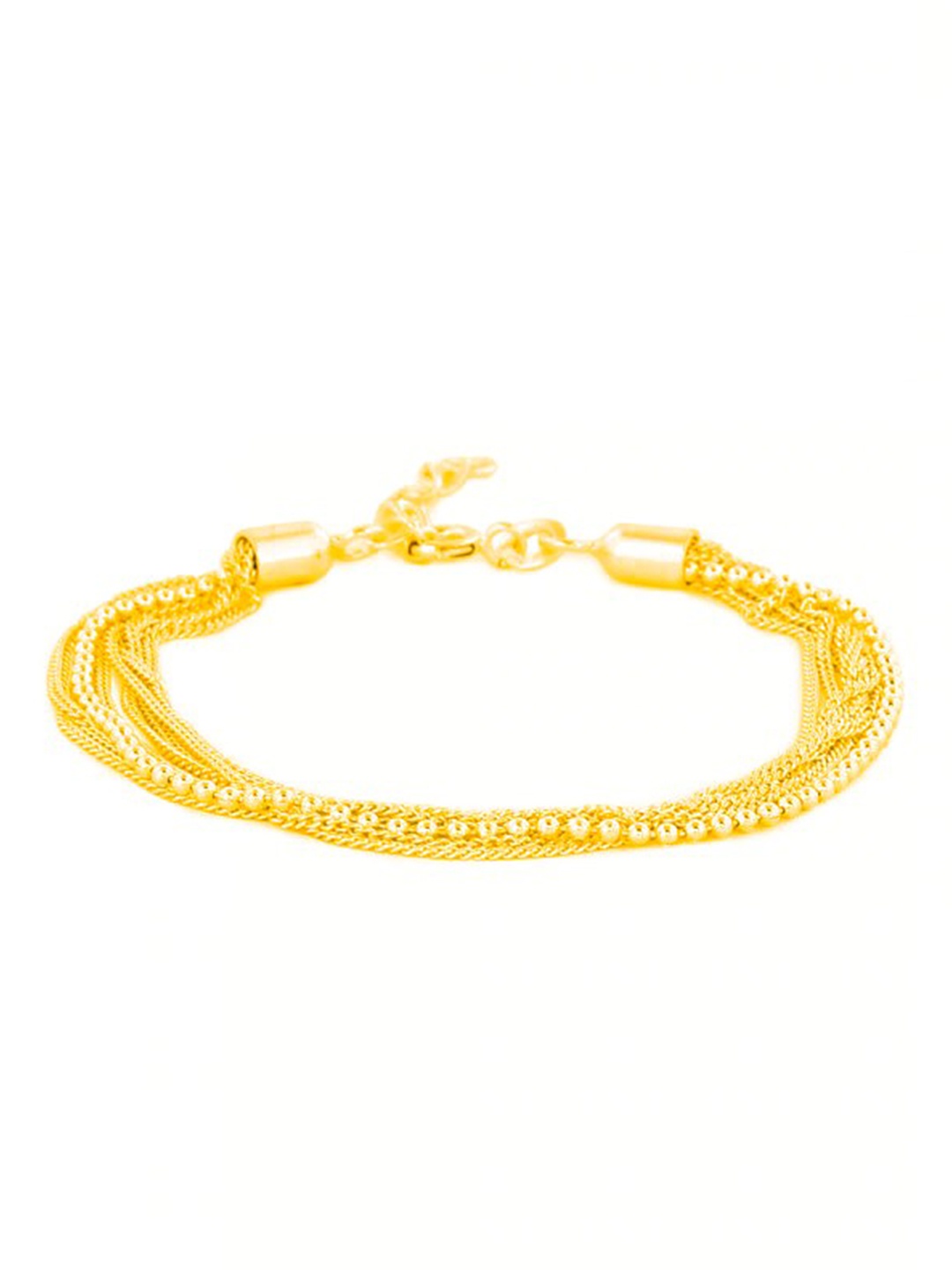 

ahilya 24k Gold-Plated 92.5 Sterling Silver Handcrafted Multistrand Bracelet