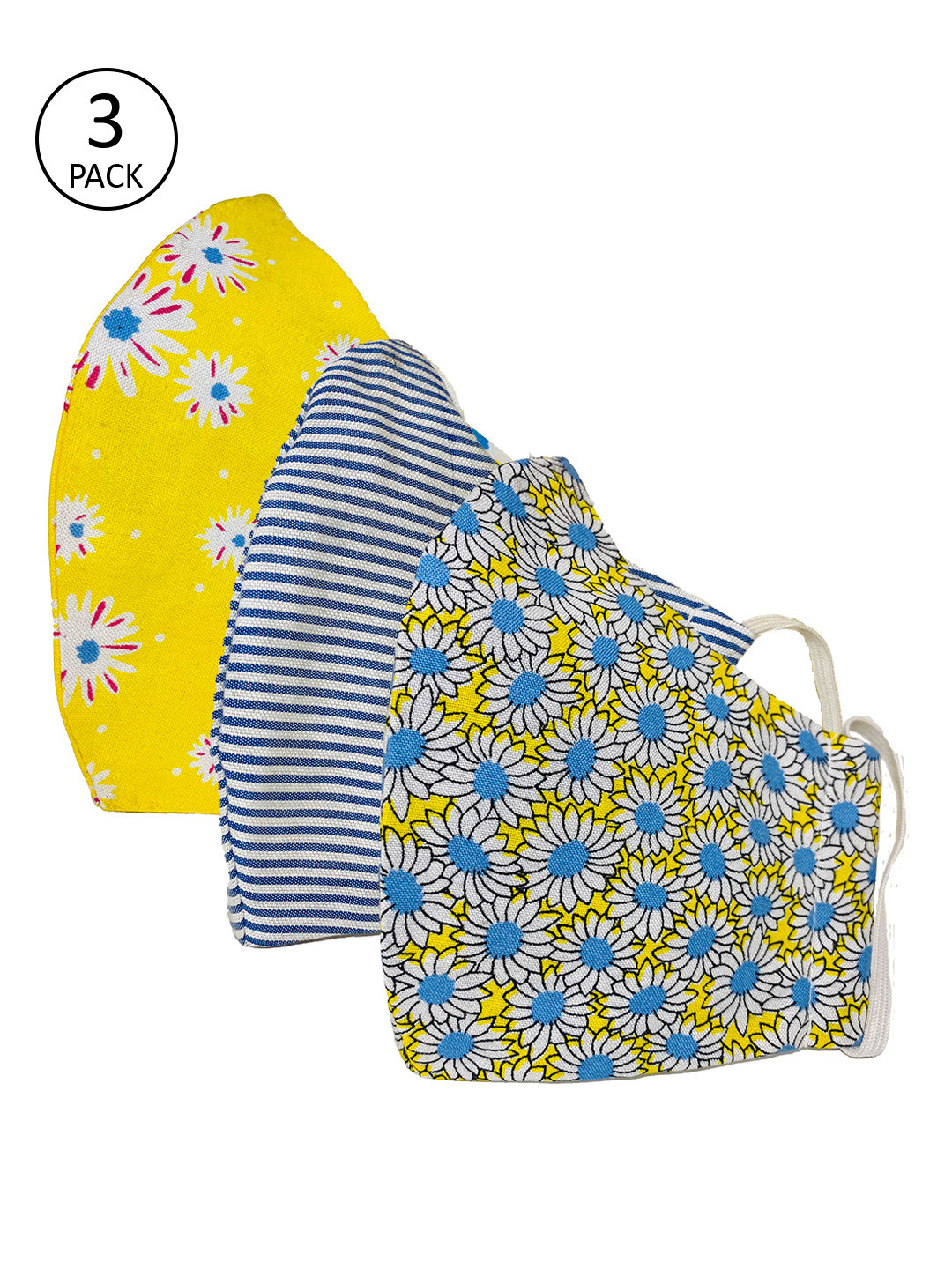 

Sera Kids 3 Pcs 3-Ply Reusable Outdoor Fabric Masks, Yellow