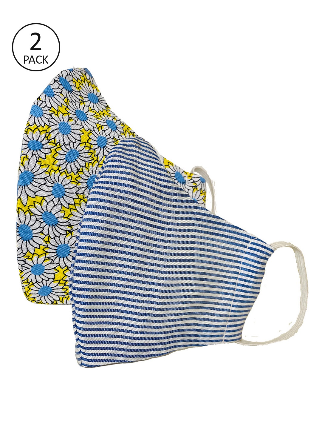 

Sera Kids 2 Pcs 3-Ply Reusable Outdoor Fabric Masks, Blue