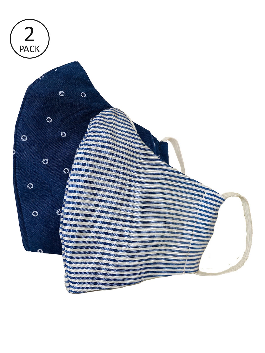 

Sera Kids 2 Pcs 3-Ply Reusable Outdoor Fabric Masks, Blue