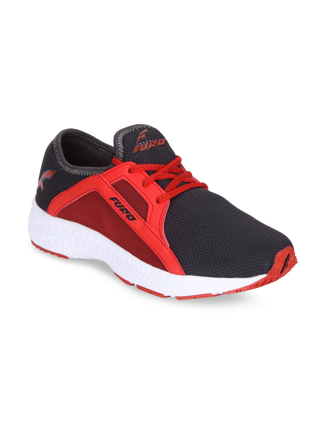 

FURO by Red Chief Men Grey & Red Mesh Running Shoes