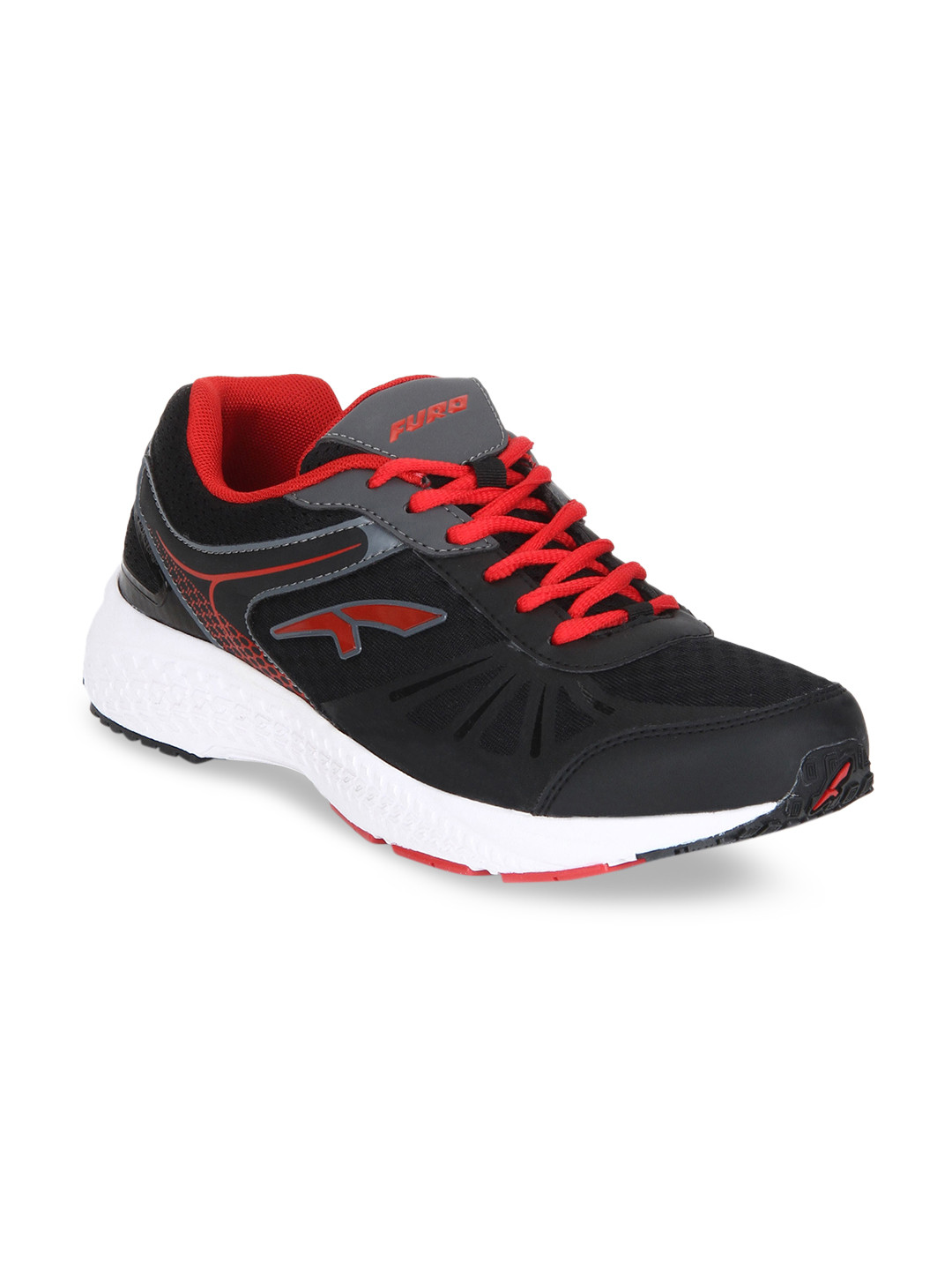 

FURO by Red Chief Men Black Mesh Running Shoes