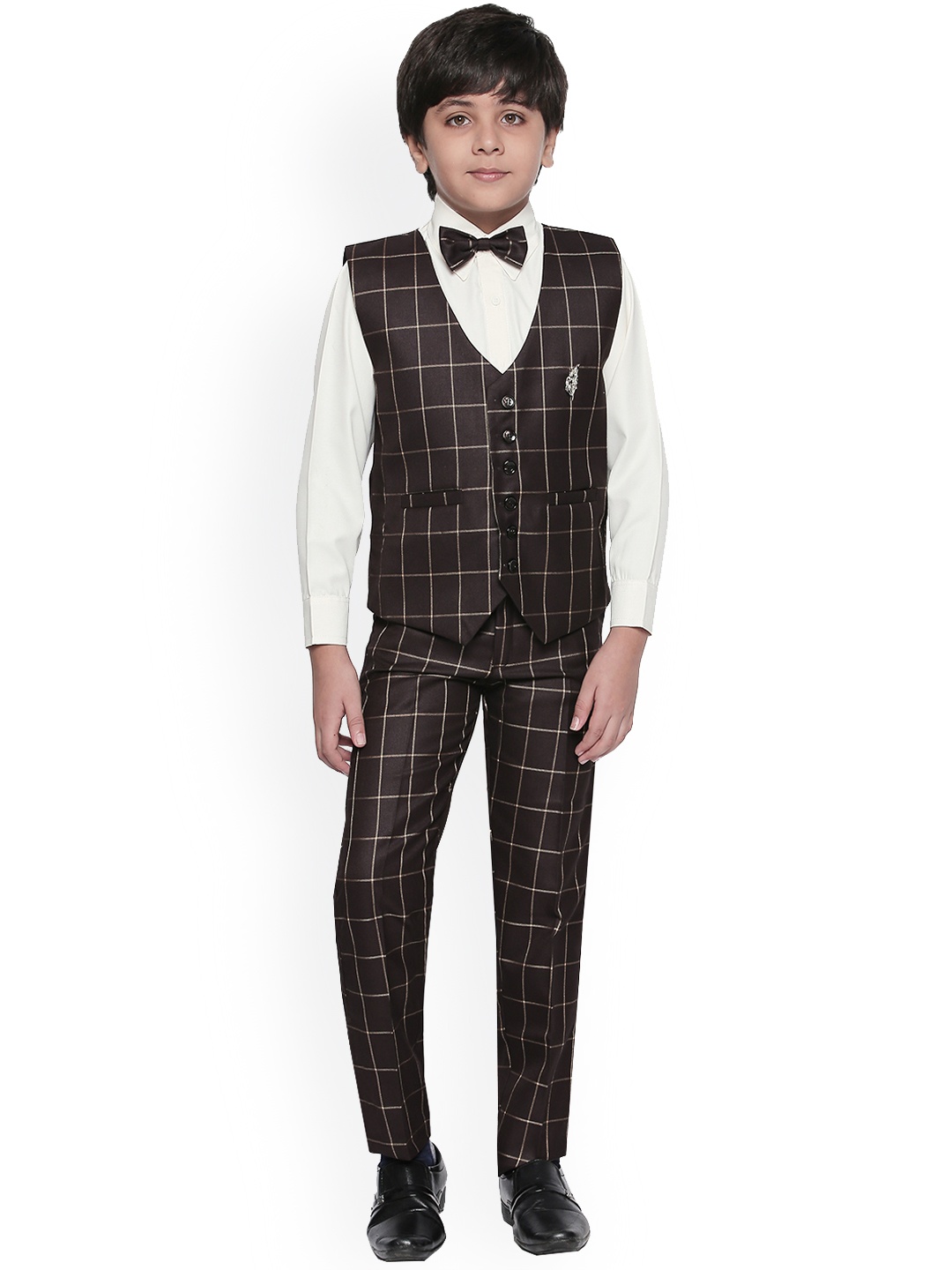 

Jeetethnics Boys Black & Cream-Coloured Clothing Set, Brown