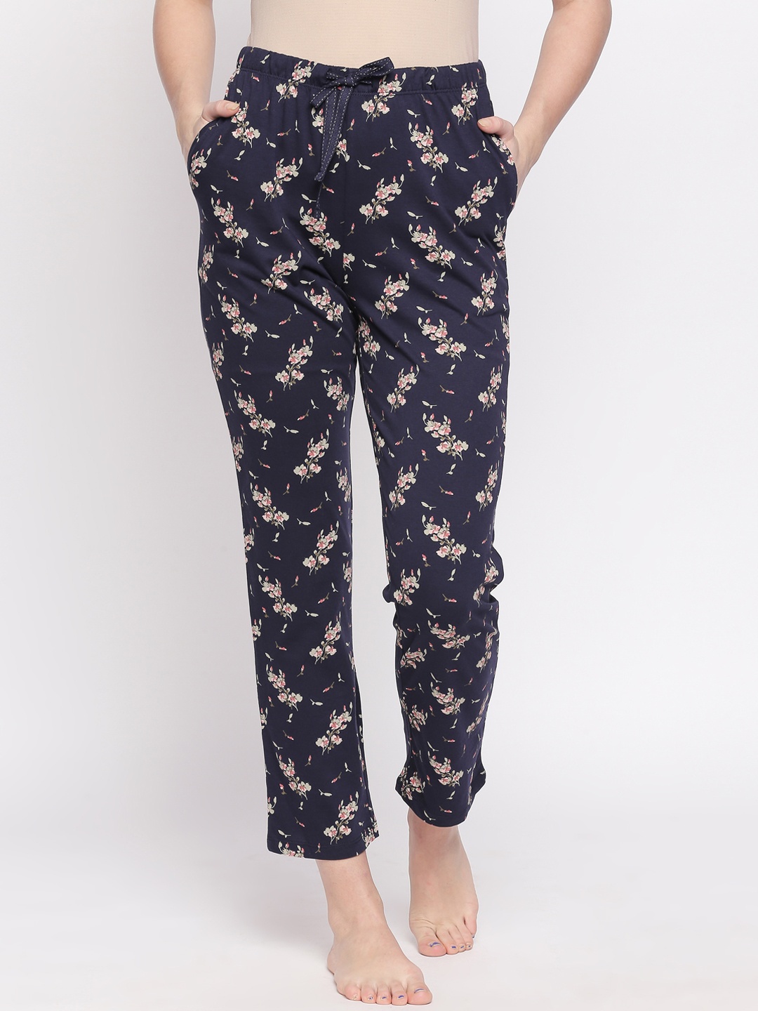 

Dreamz by Pantaloons Women Blue Printed Lounge Pants