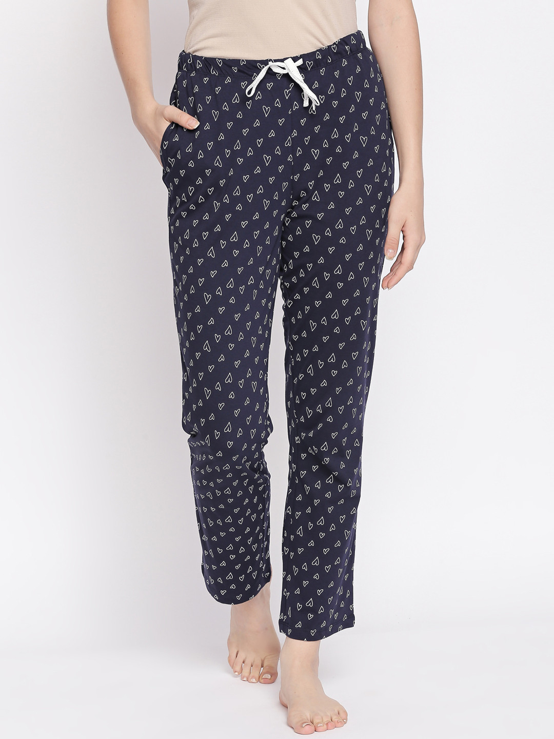 

Dreamz by Pantaloons Women Navy Blue Printed Lounge Pants