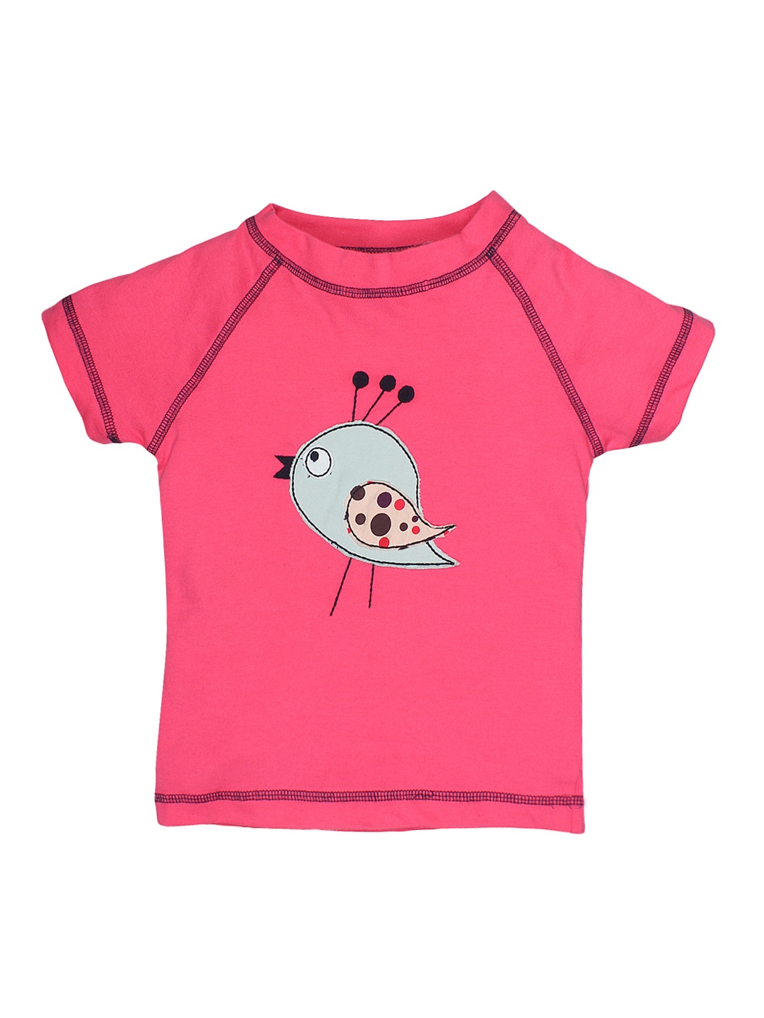 

Nino Bambino Girls Pink Printed Pure Cotton Top
