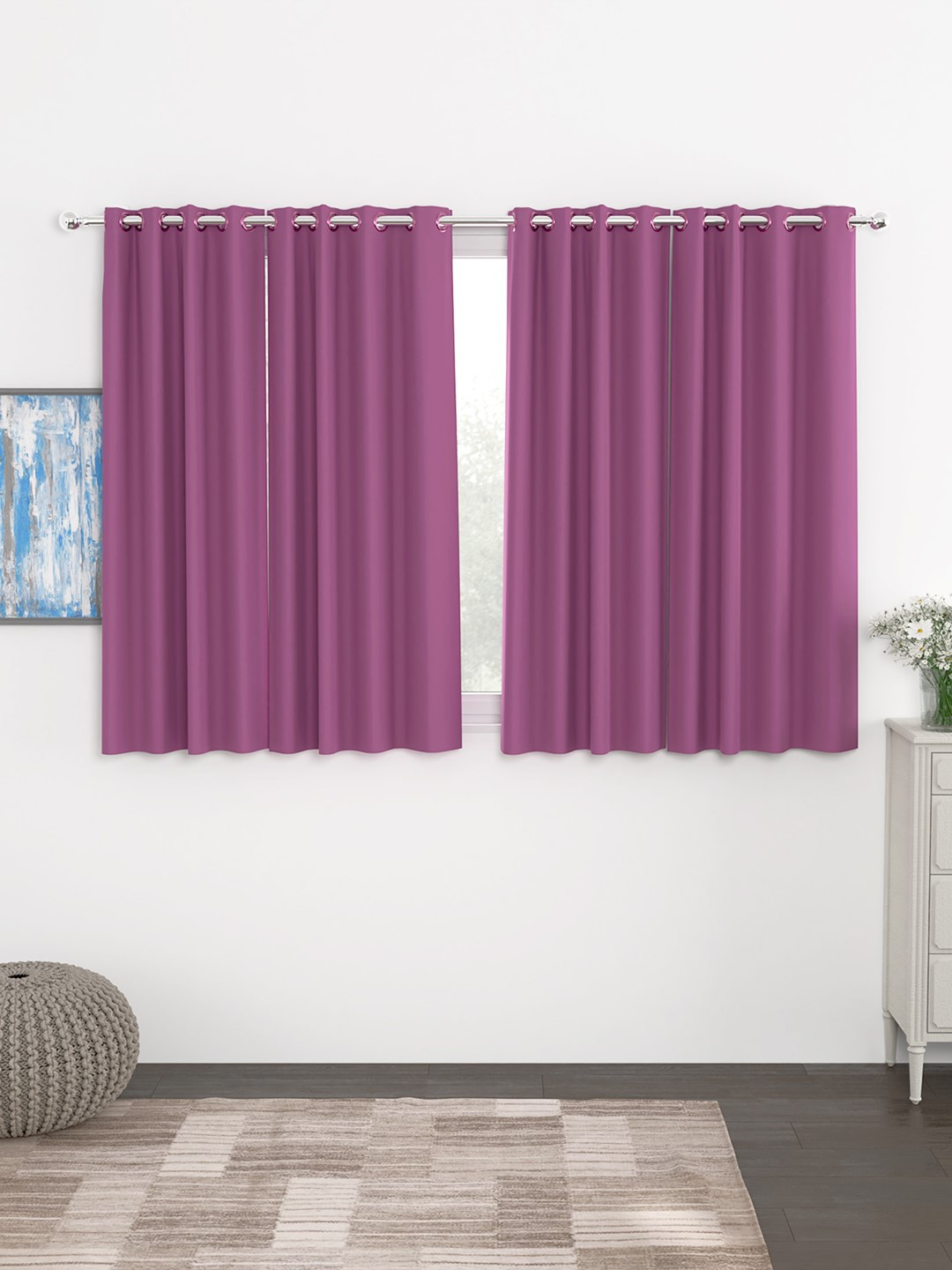 

Story@home Lavender Set of 4 Window Curtains