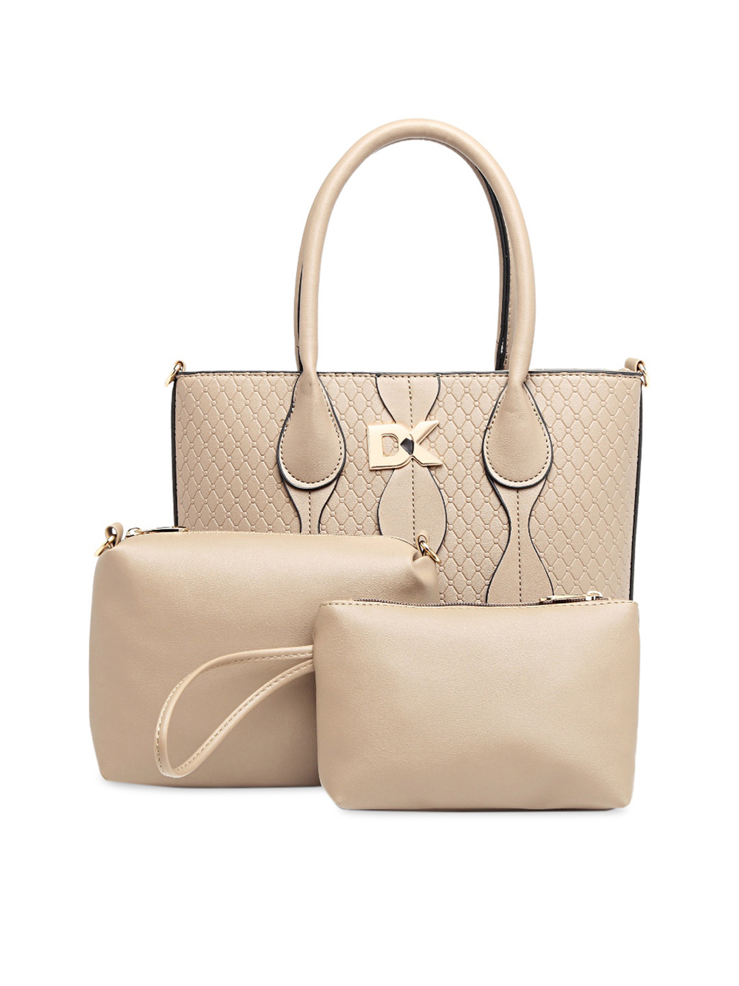 

Diana Korr Beige Textured Shoulder Bag