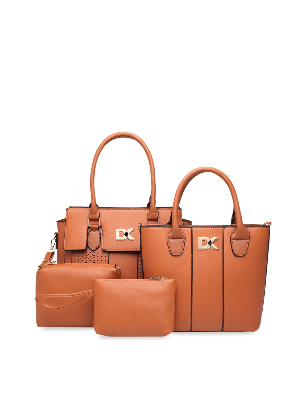 

Diana Korr Tan Brown 4-Piece Handheld Bag Set