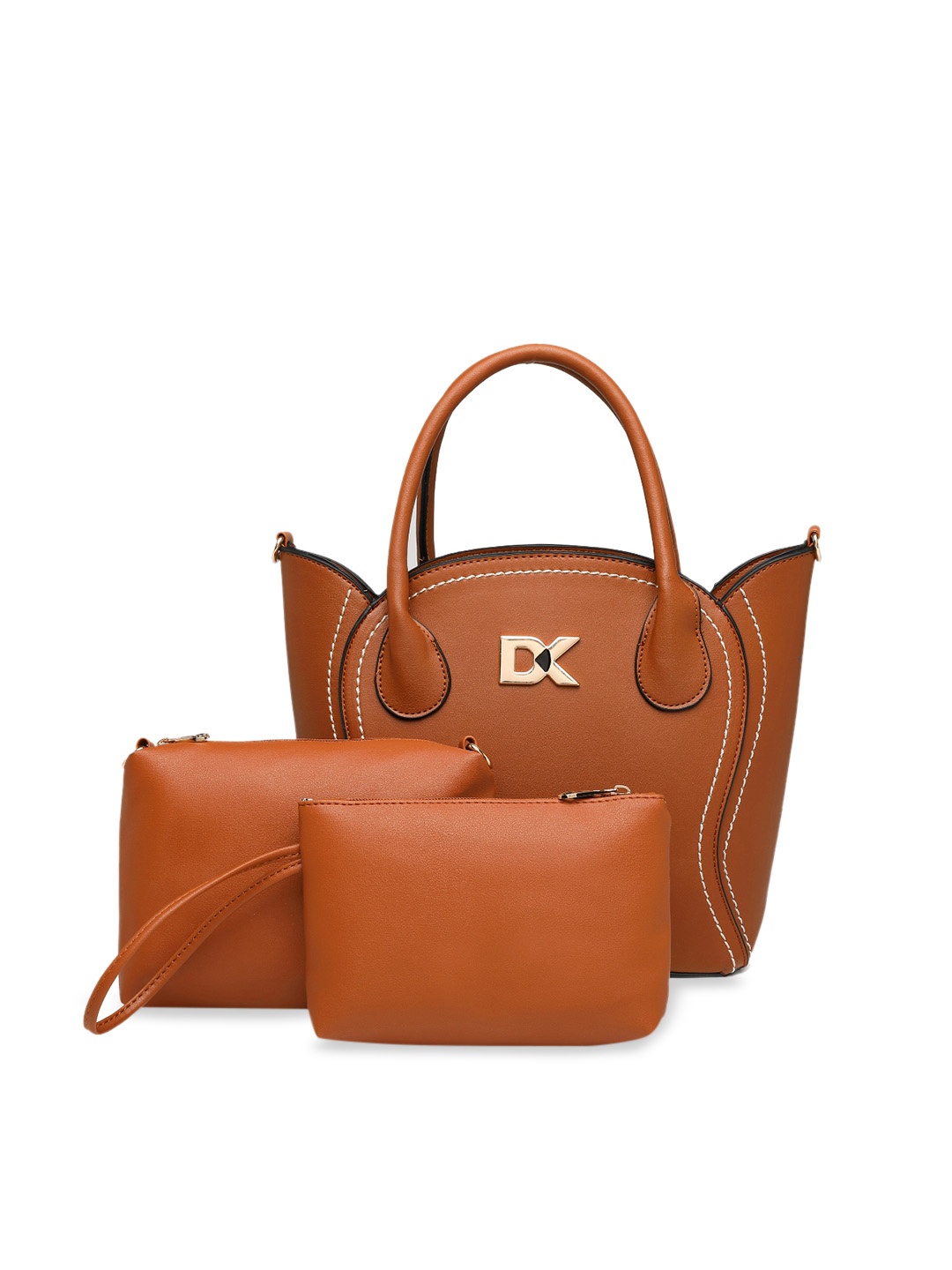 

Diana Korr Tan Solid Handheld Bag