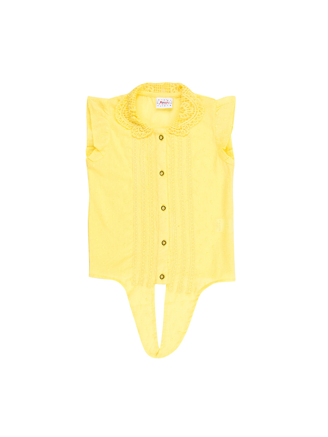 

Donuts Girls Yellow Solid Pure Cotton Top