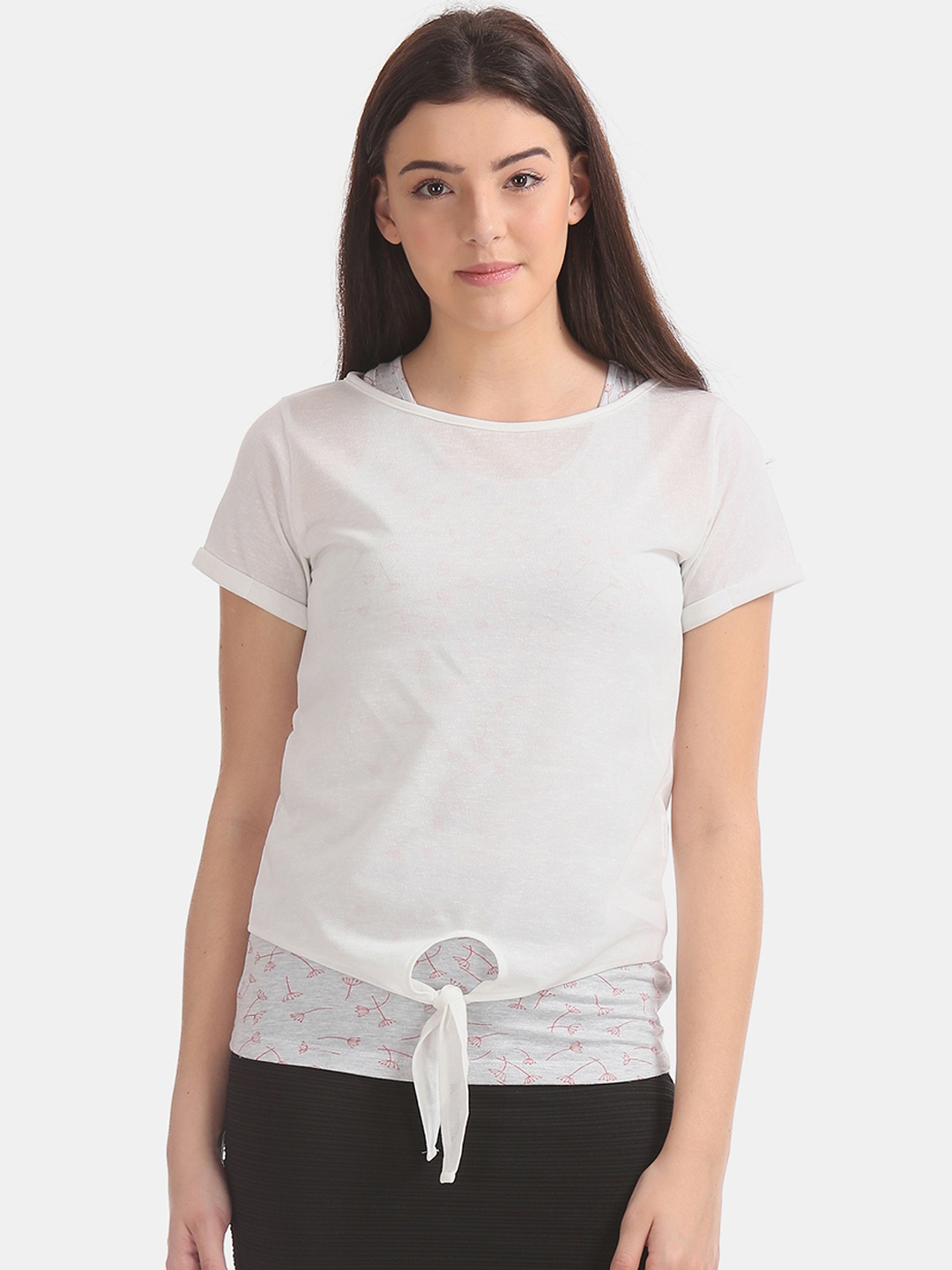 

Sugr Women White Layered Top