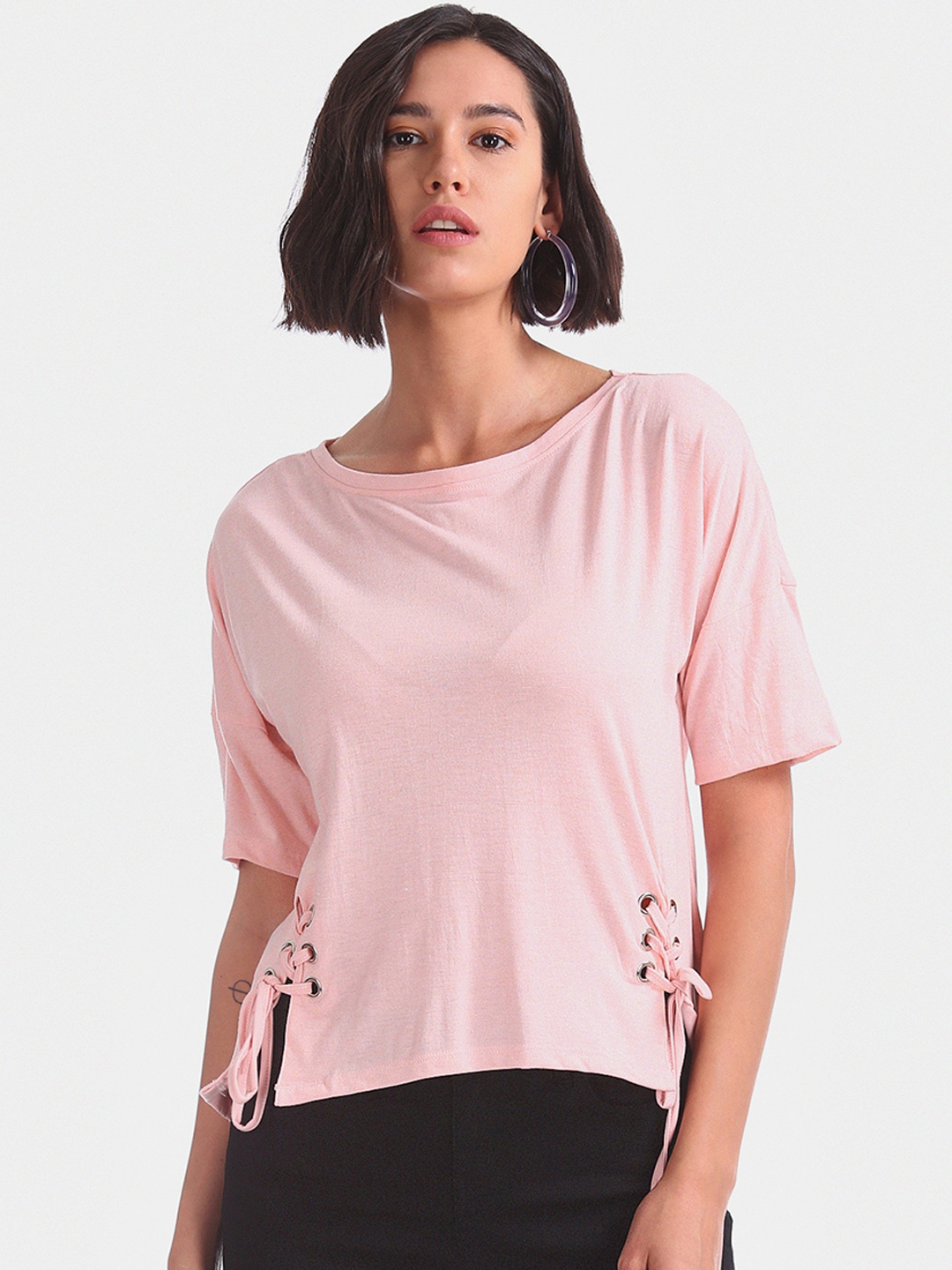 

Sugr Women Pink Solid Top