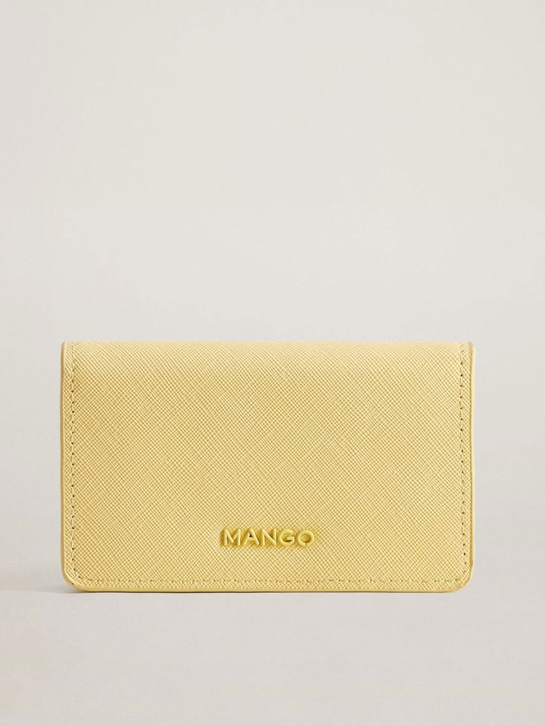 

MANGO Women Yellow Solid Two Fold Wallet