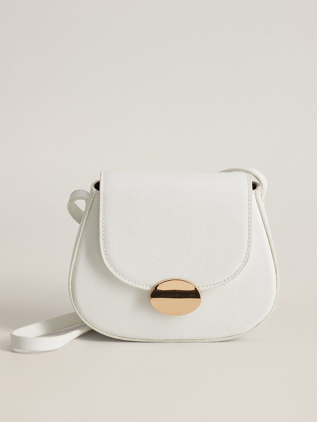 

MANGO White Solid Sling Bag