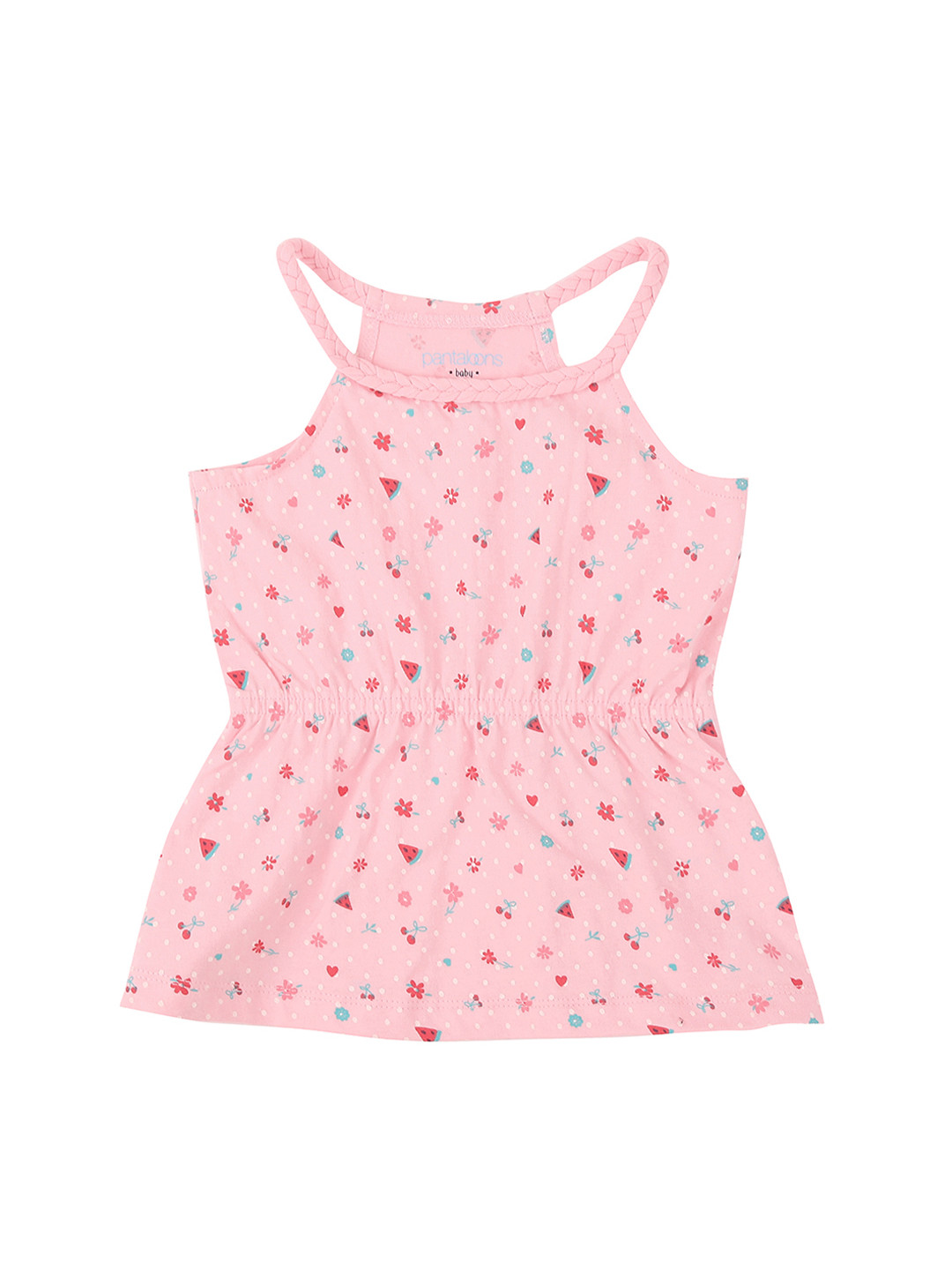 

Pantaloons Baby Girls Pink Printed A-Line Top