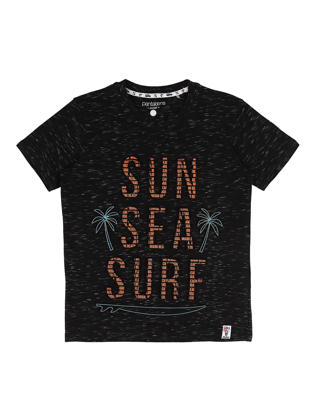 

Pantaloons Junior Boys Black Printed Round Neck T-shirt