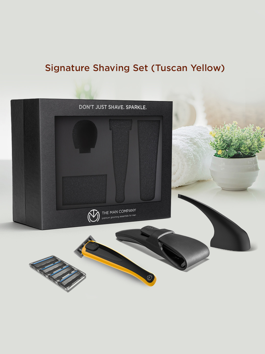 

THE MAN COMPANY Tuscan Yellow Signature Shaving Kit