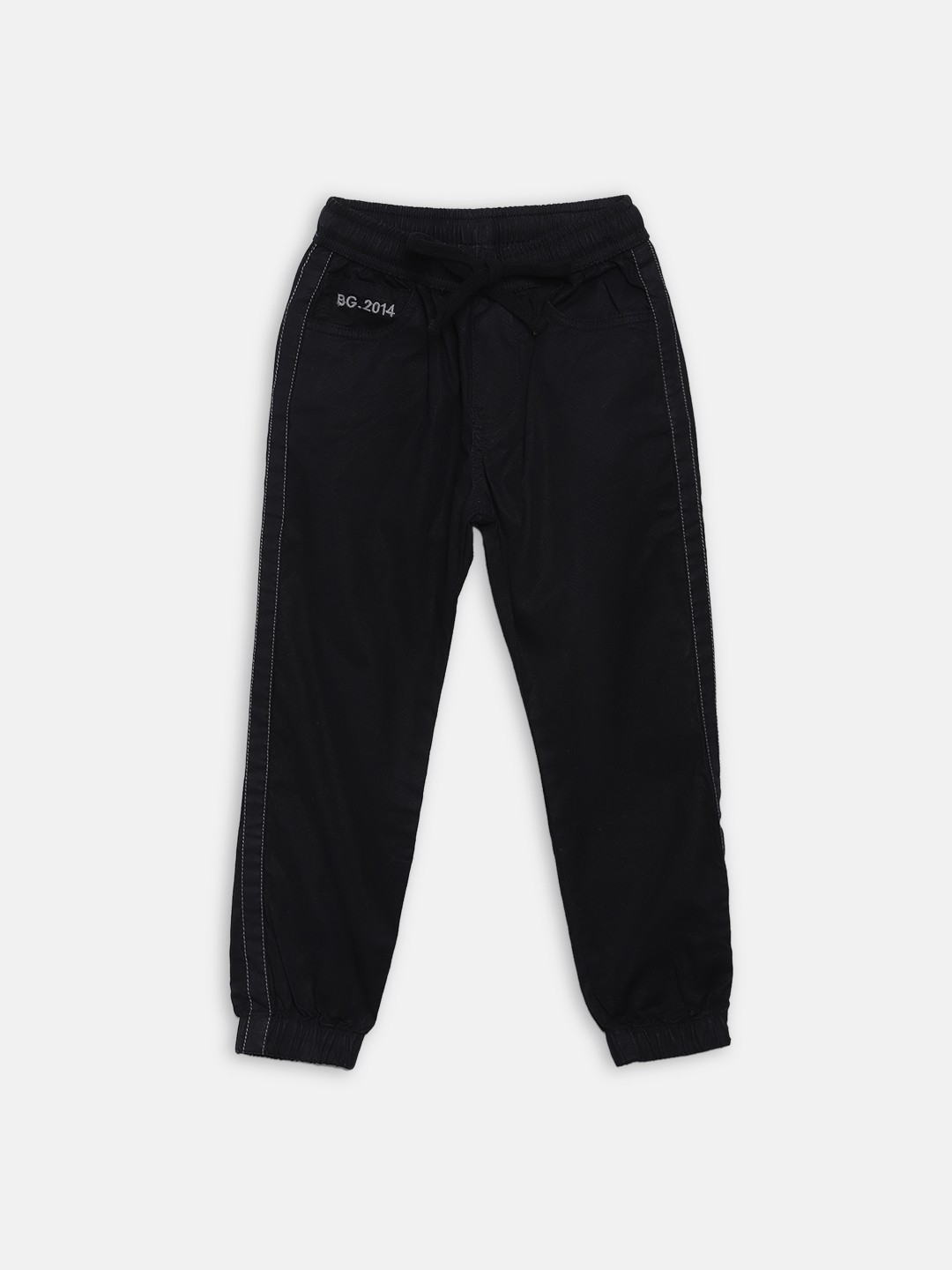 

Blue Giraffe Boys Black Solid Lounge Pants