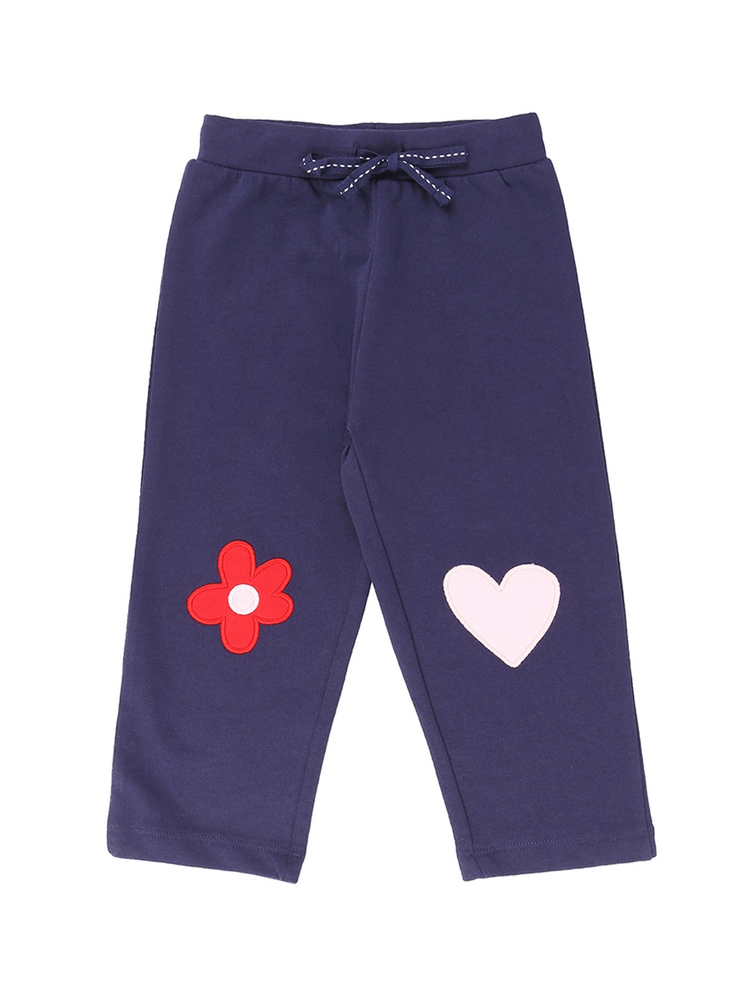 

Pantaloons Baby Girls Navy Blue Regular Fit Printed Regular Trousers