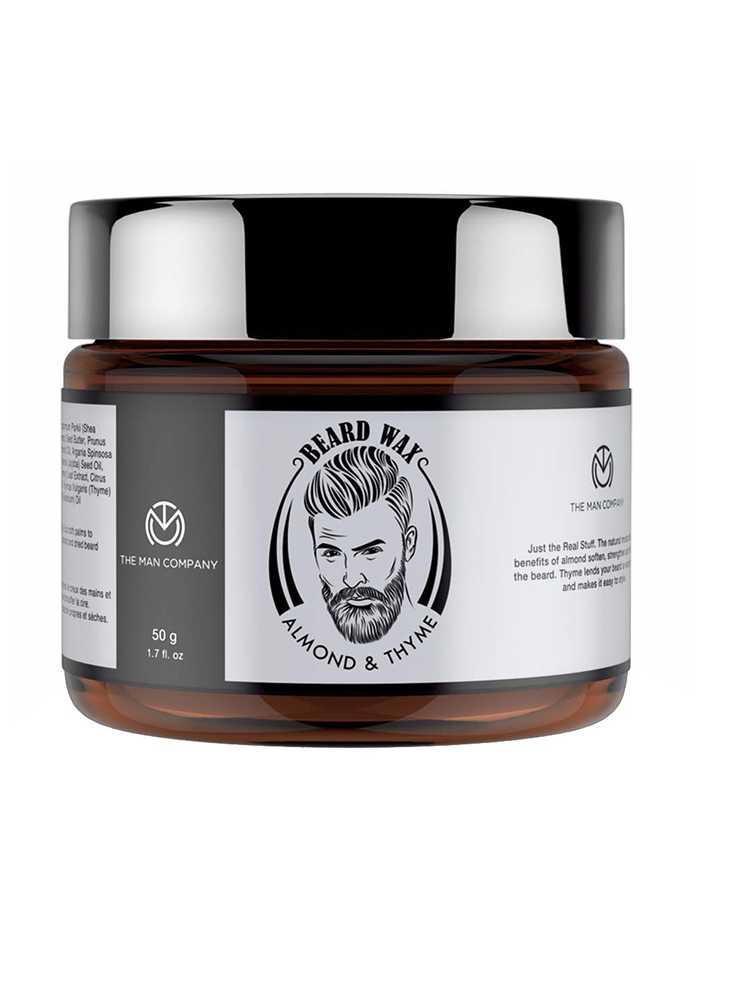 

The Man Company Beard Wax - Almond & Thyme 50 gm, Black