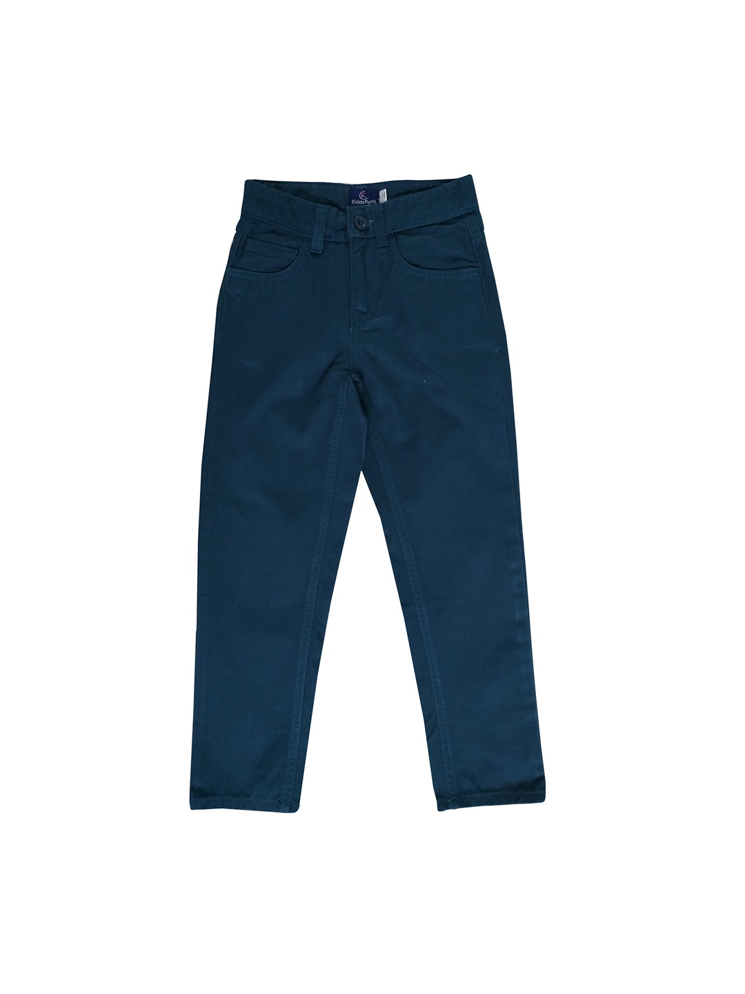 

KiddoPanti Boys Teal Green Regular Fit Solid Regular Trousers