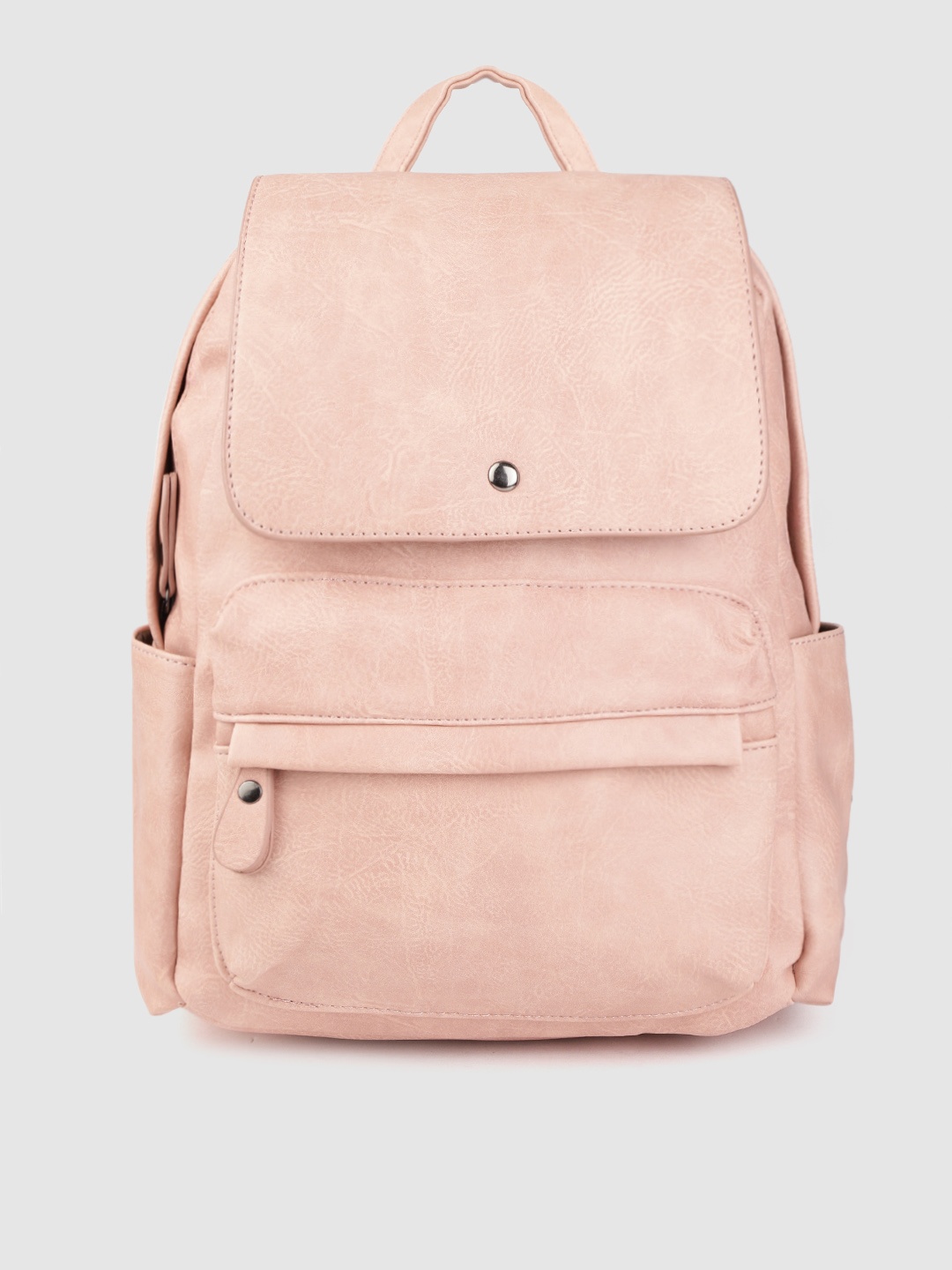 

Mast & Harbour Women Peach-Coloured Solid Backpack