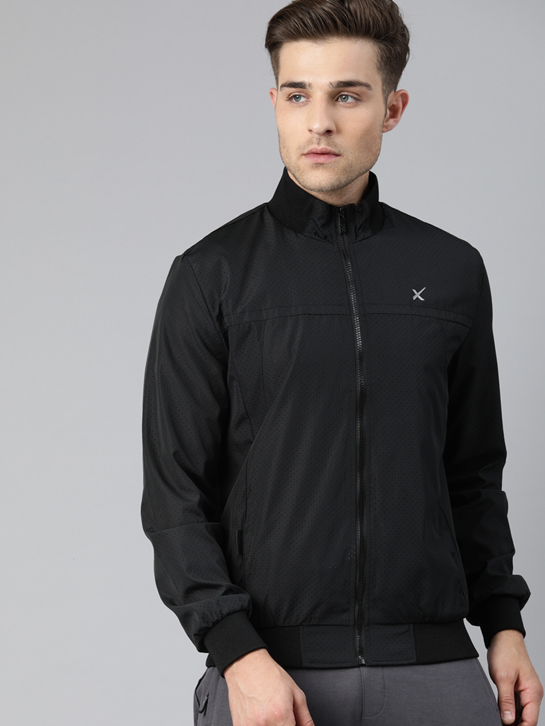 

HRX by Hrithik Roshan Men Black Solid Sporty Jacket