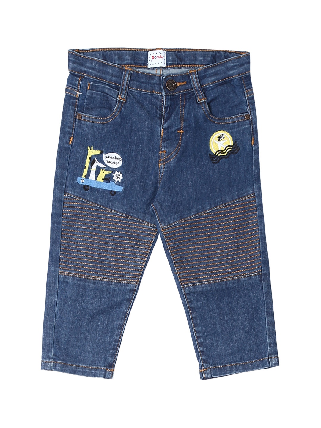 

Donuts Boys Blue Regular Fit Mid-Rise Clean Look Stretchable Jeans