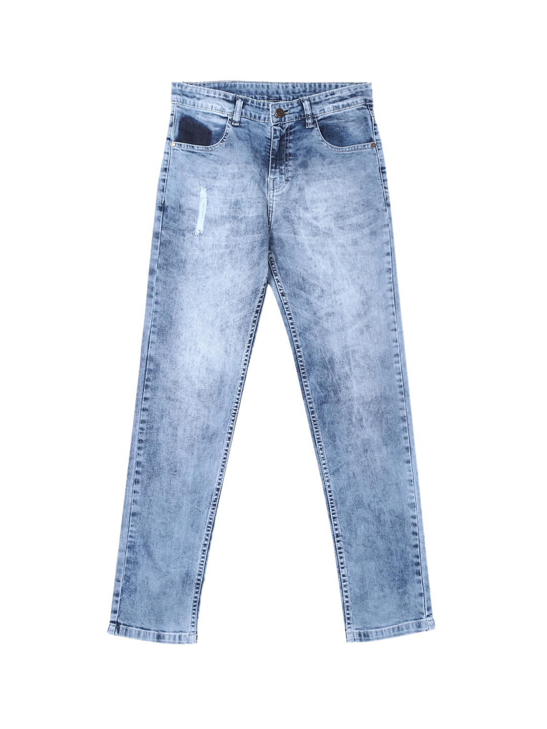 

Cherokee Boys Blue Slim Fit Mid-Rise Stone Wash Mildly Distressed Stretchable Jeans