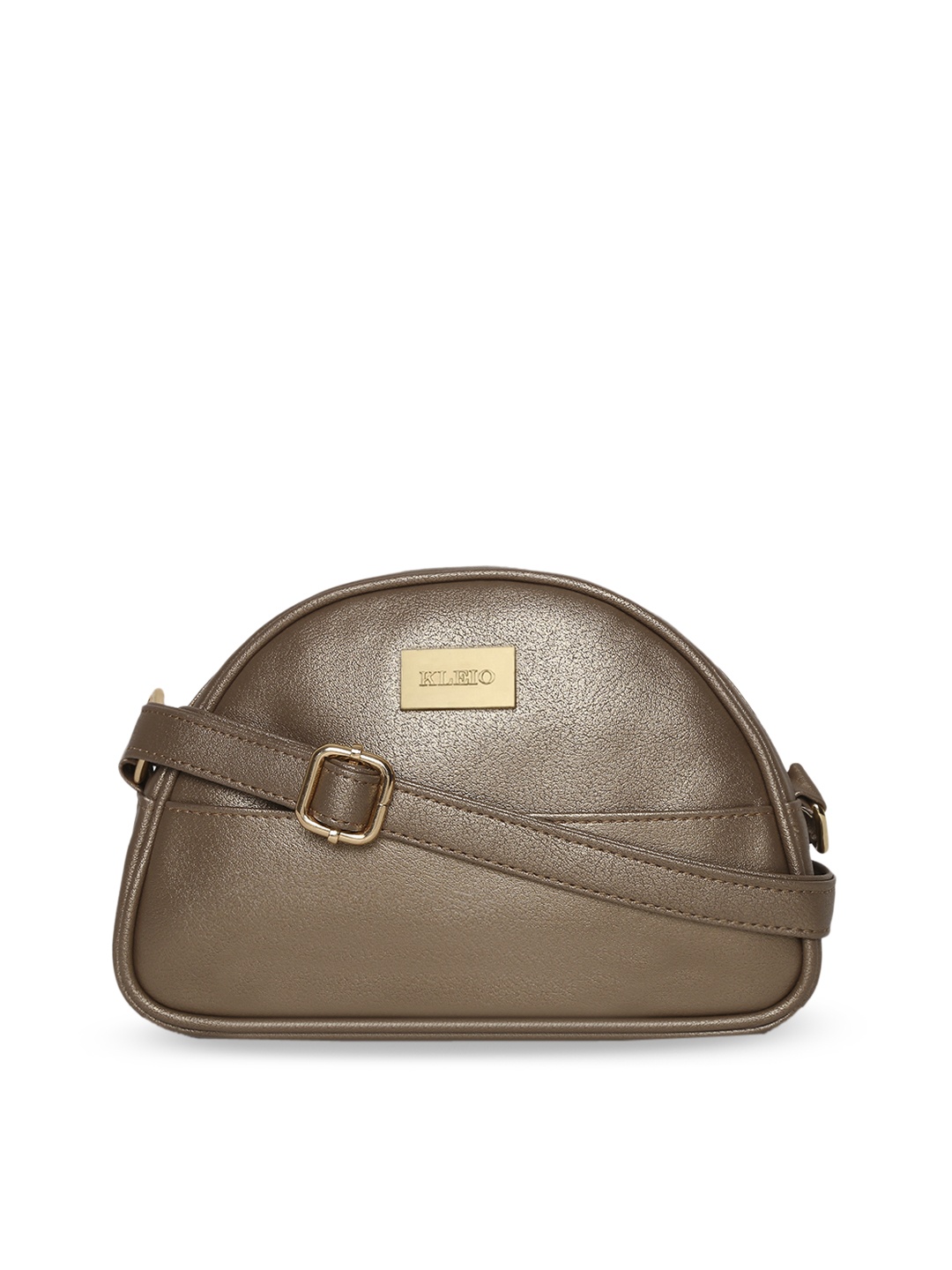 

KLEIO Copper-Toned Solid Half Moon Sling Bag