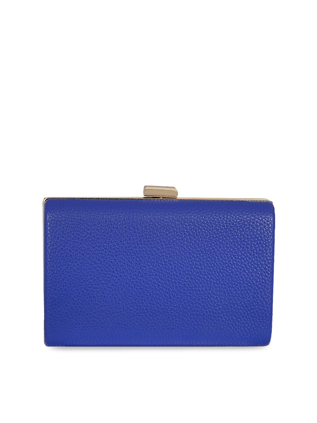 

KLEIO Women Blue Textured Box Clutch