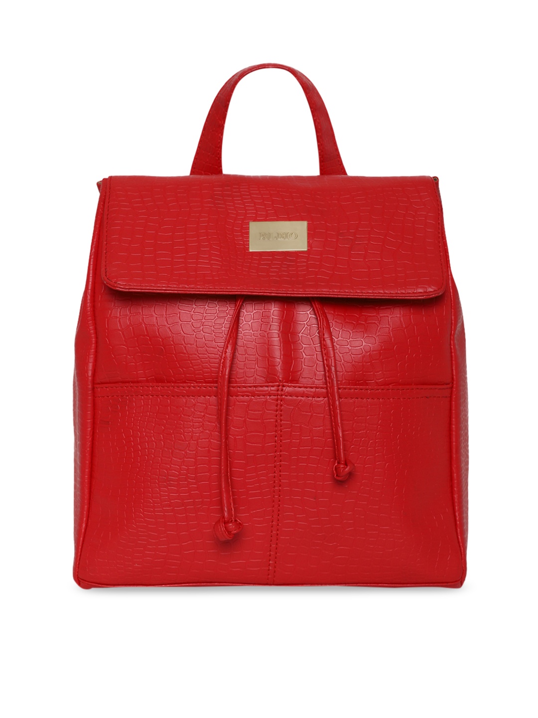 

KLEIO Women Croco Textured Backpack, Red