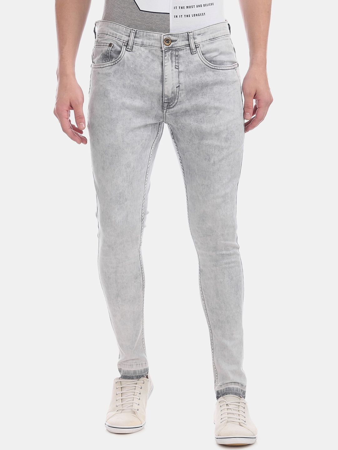 

Colt Men Grey Skinny Fit Low-Rise Clean Look Jeans