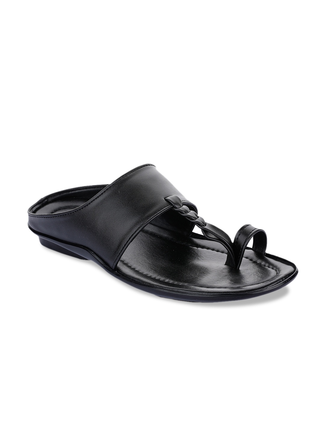 

Liberty Men Black Solid Comfort Sandals