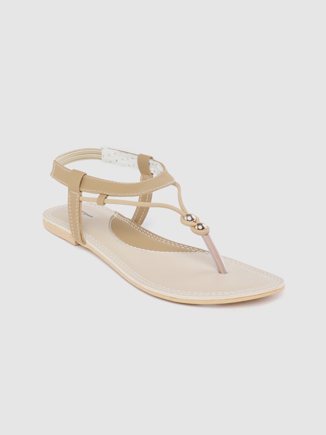 

Shezone Women Beige Solid Open Toe Flats