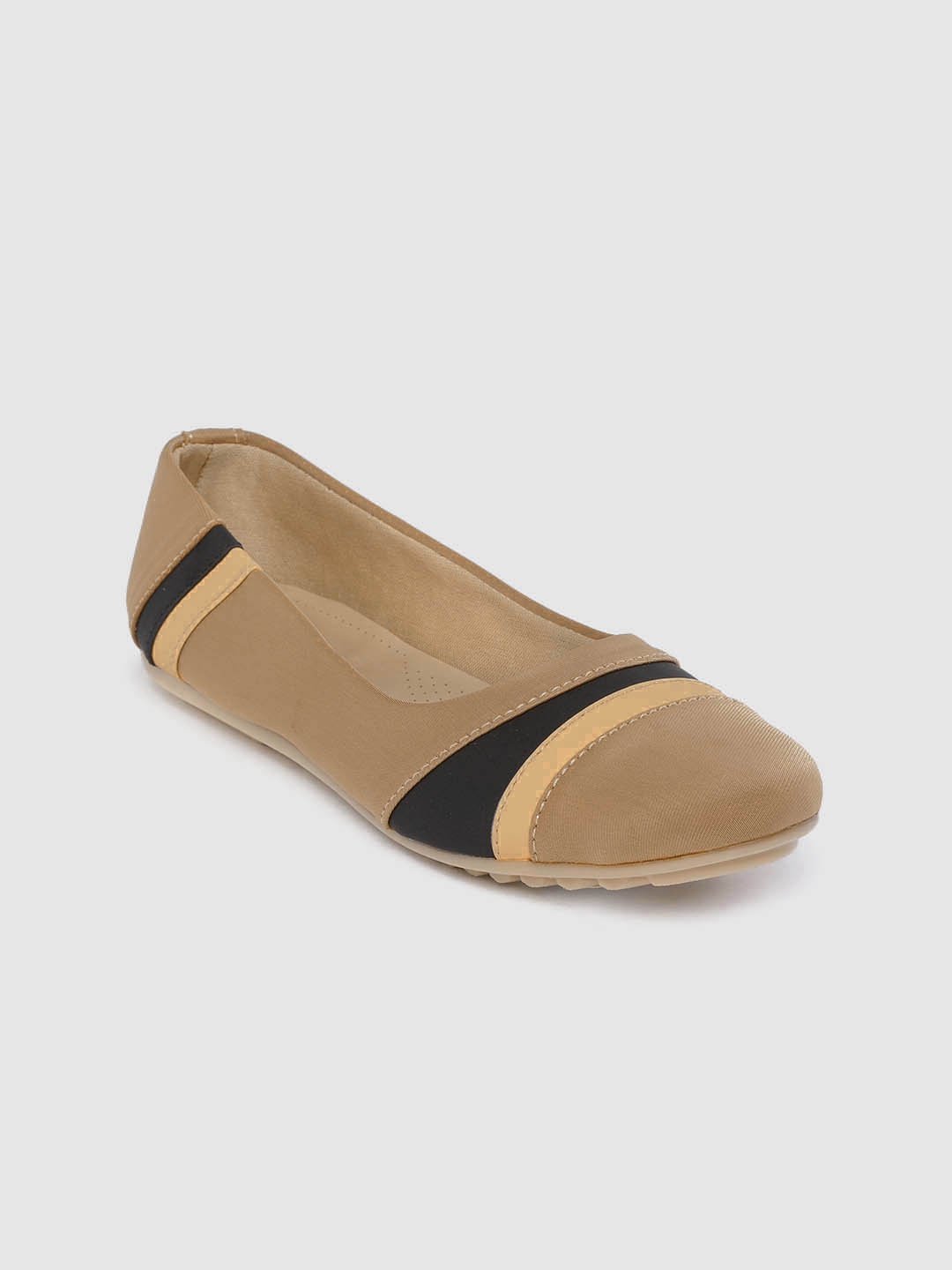 

Shezone Women Brown & Black Colourblocked Ballerinas