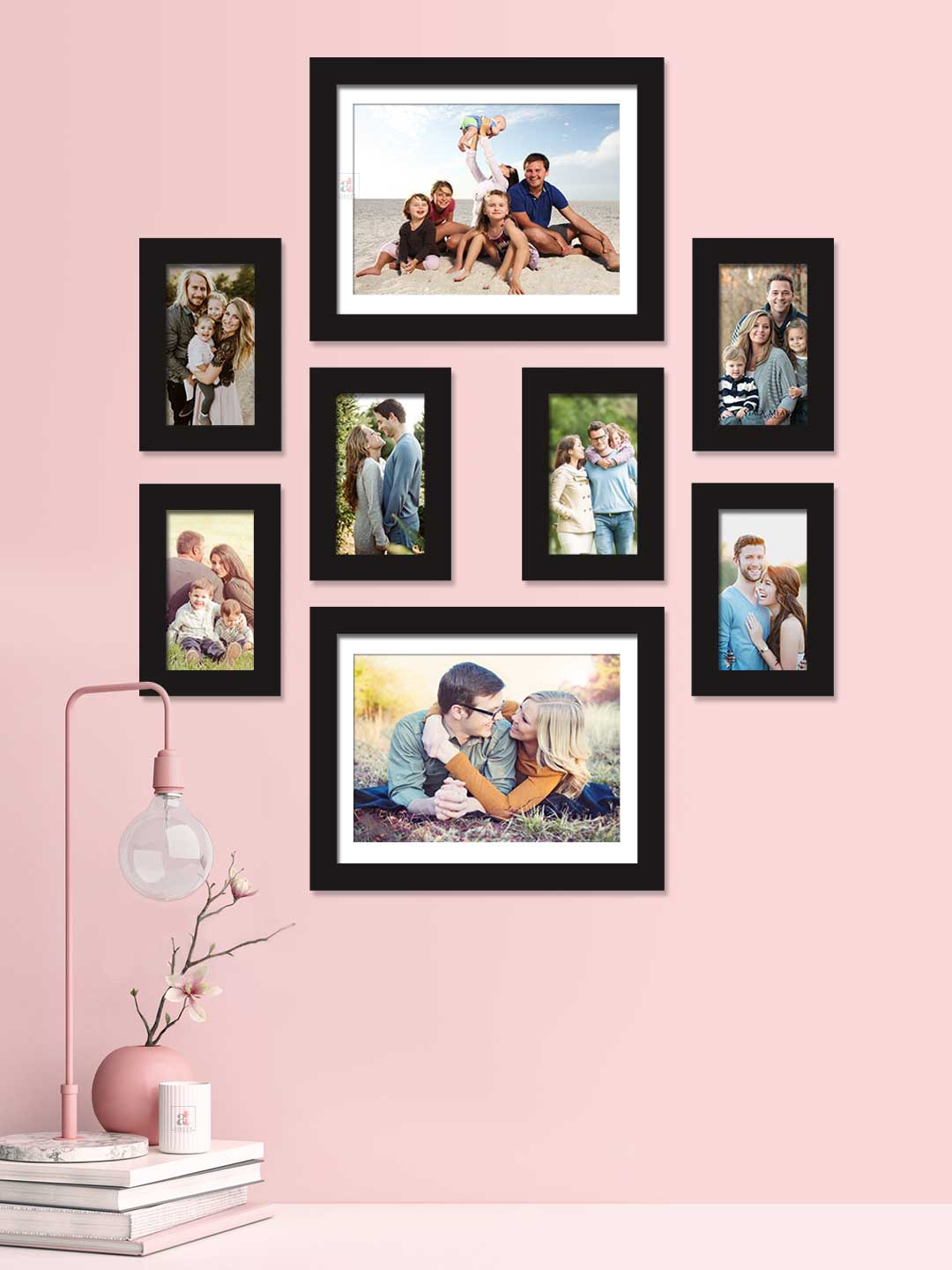 

Art Street Set of 8 Black Solid Individual Photo Frames