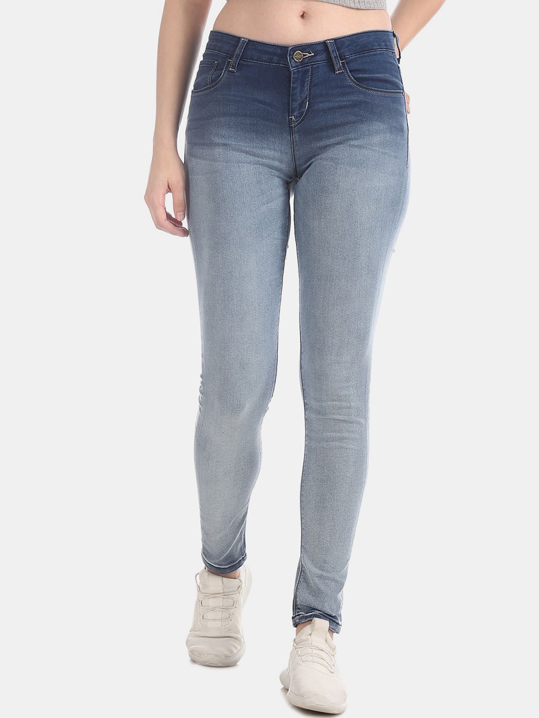 

Cherokee Women Blue Skinny Fit Mid-Rise Clean Look Stretchable Jeans