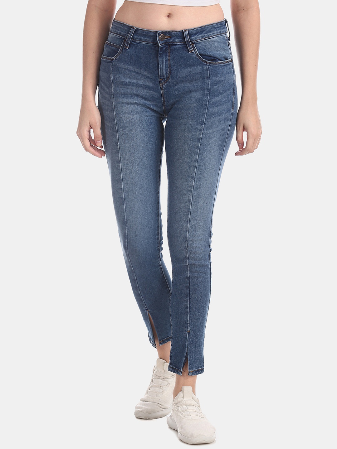 

Cherokee Women Blue Skinny Fit Mid-Rise Clean Look Stretchable Jeans